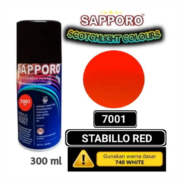 SAPPORO Red Fluorescent Stabilo 7001 300ml