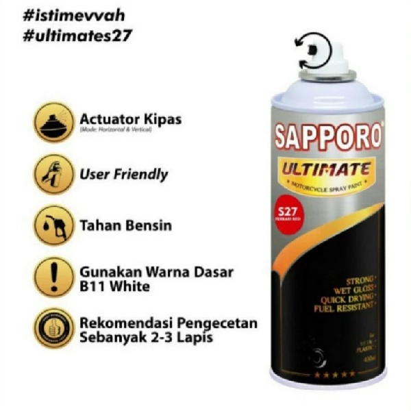 SAPPORO Ultimate Ferrari Red S27 400ml
