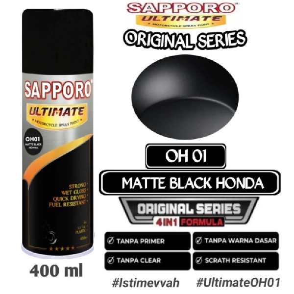 SAPPORO Ultimate Matte Black Honda OH01 400ml