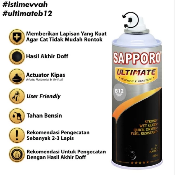 SAPPORO Ultimate Primer Grey B12 400ml