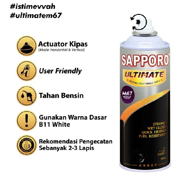 SAPPORO Ultimate Violet Metallic M67 400ml