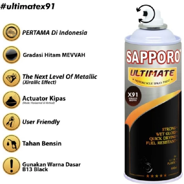SAPPORO Ultimate Xirallic Brown X91 400ml