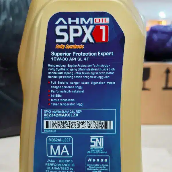 AHM SPX1 10W30 Oli Motor Bebek 0.8L