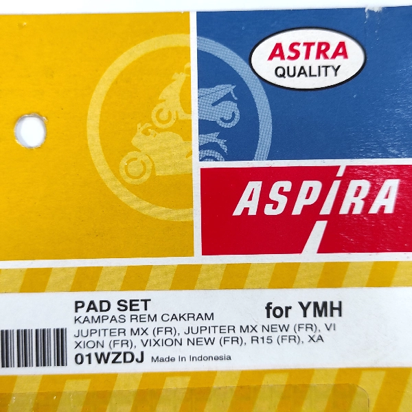 ASPIRA Disc Pad MX Xeon Vixion Nmax Belakang