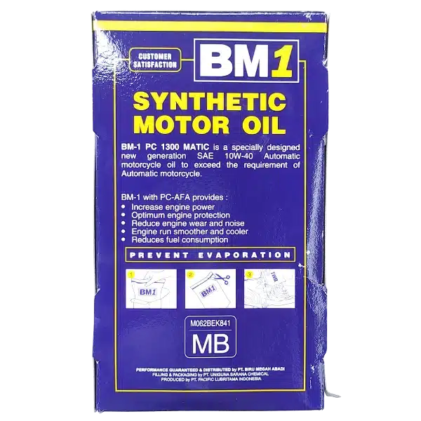 BM1 PC-1300 Matic 10W40 Synthetic Oil 0.8L