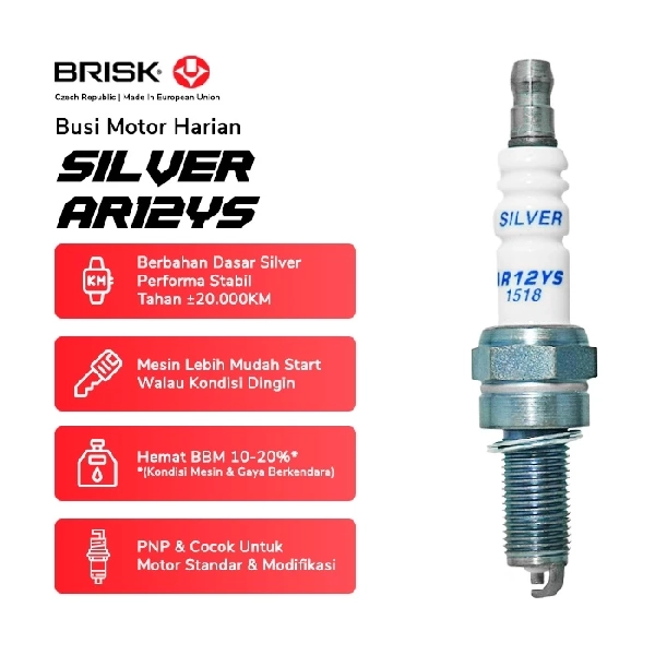 BRISK Busi AR12YS Silver Racing