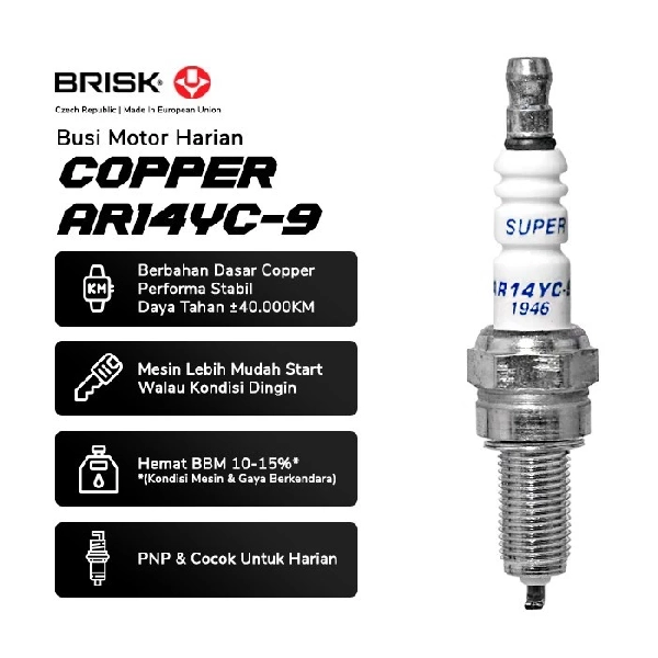 BRISK Busi AR14YC-9 Copper Racing