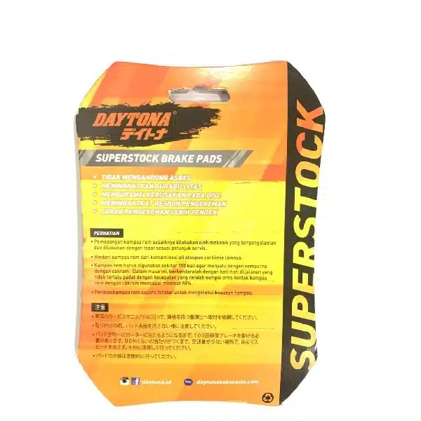 DAYTONA Disc Pad M3 MX King Nmax Depan Superstock 4069 (Hitam)