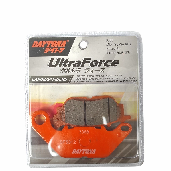 DAYTONA Disc Pad MX Xeon Vixion Nmax Belakang Lapinus Fiber 3388 (Orange)