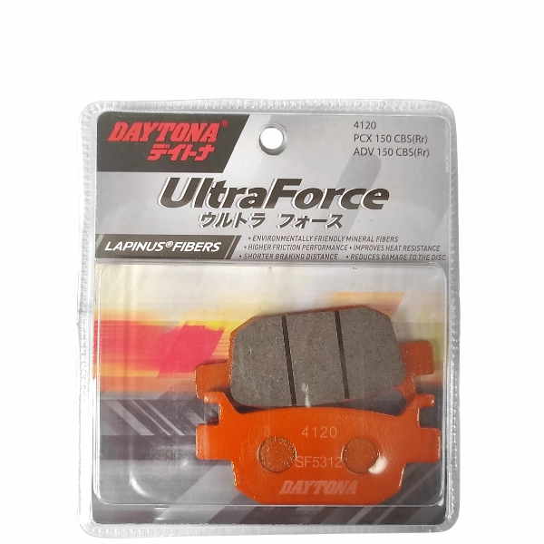 DAYTONA Disc Pad PCX 150 ADV 150 Belakang Lapinus Fiber 4120 (Orange)