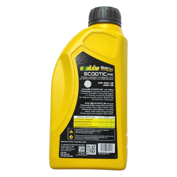 EVALUBE Scootic MX 20W50 (Kuning) Oli 0,8L