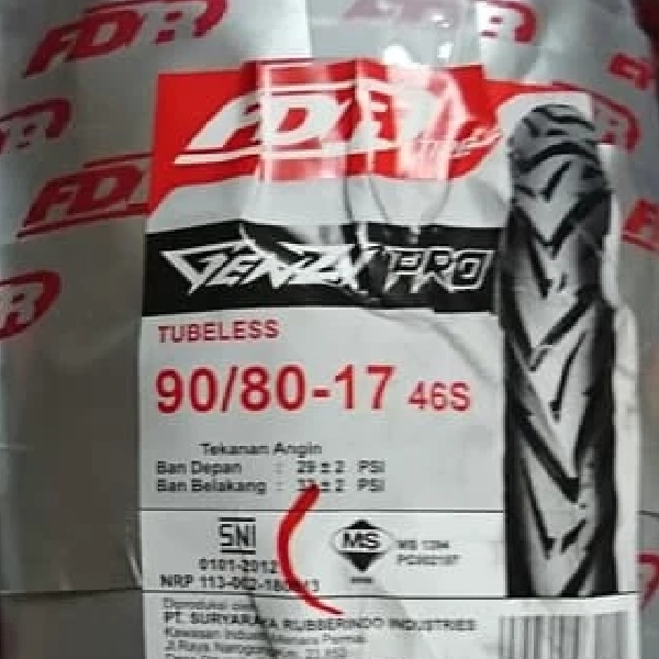 FDR Ban Tubeless 90/80-17 Genzi Pro