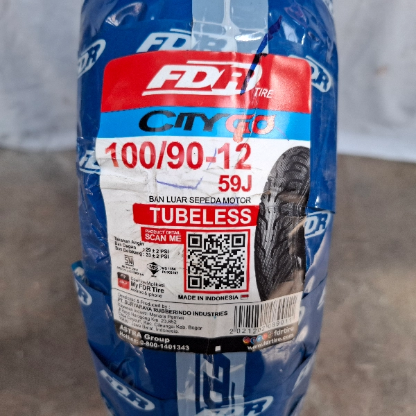 FDR City Go Ban Tubeless 100/90-12