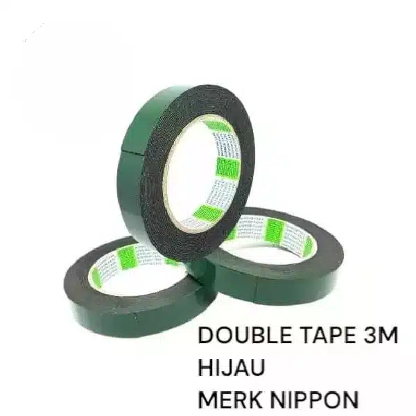 GREEN Double Tape Hijau 1 Inci x 5 Meter