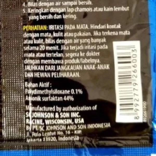 KIT Shampoo Cuci Motor Sachet Biru 15ml isi 5pcs