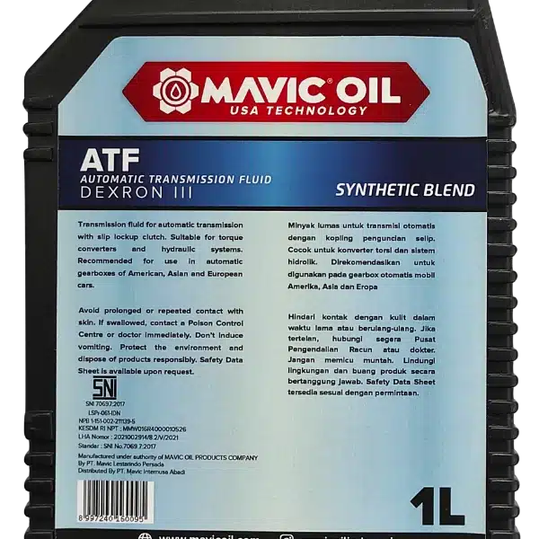 MAVIC DEXTRON 3 Gear Oil Transmisi Matic Power Steering Oli ATF Synthetic Blend 1L