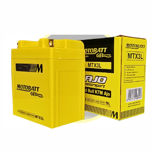 Motobatt Aki MTX3L YB3L 3.6Ah (98*56*109mm)