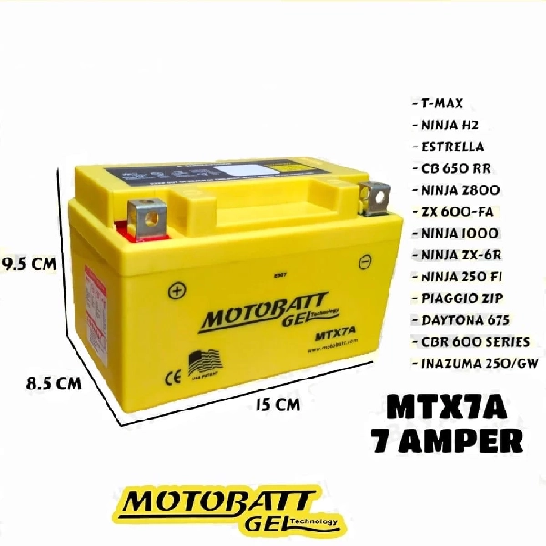 Motobatt Aki MTX7A YTX7ABS 7Ah (151*88*95mm)