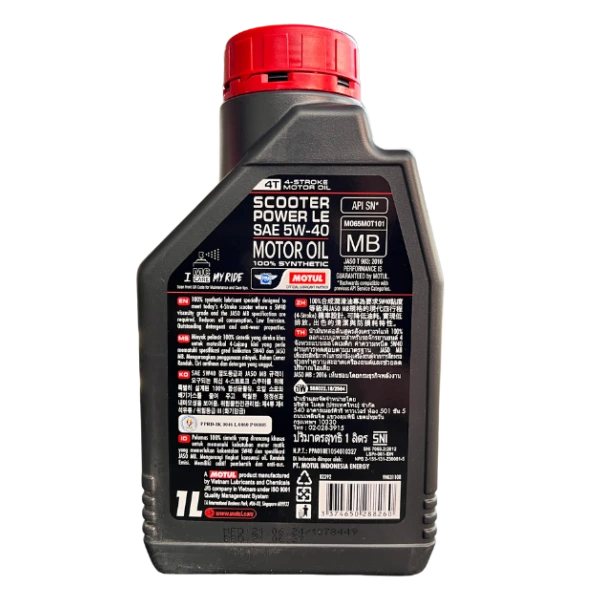 MOTUL Scooter Power LE 5W40 Oli 1L
