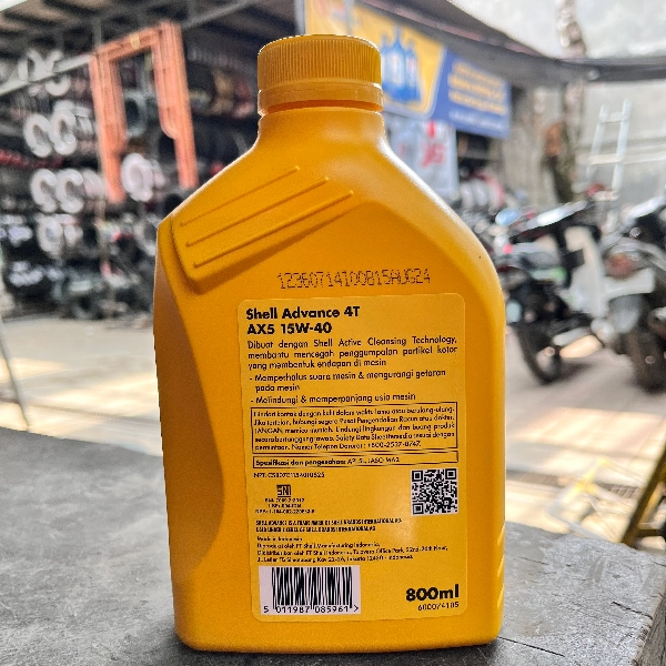 SHELL AX5 15W40 Oli Bebek 0.8L