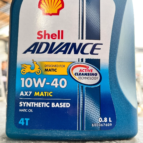 SHELL AX7 10W40 Oli Motor Matic 0.8L