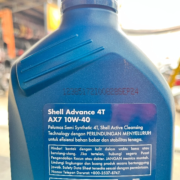 SHELL AX7 Bebek 10W40 Oli 0.8L