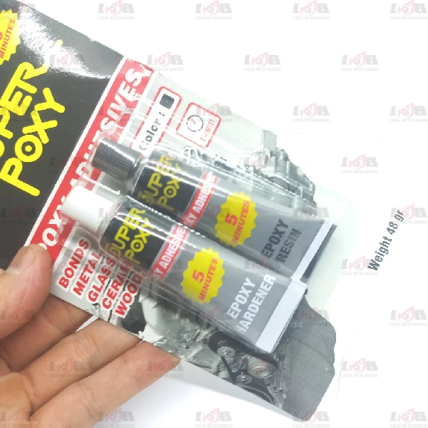 SUPER POXY Lem Plastik Steel 5 Menit 48gr
